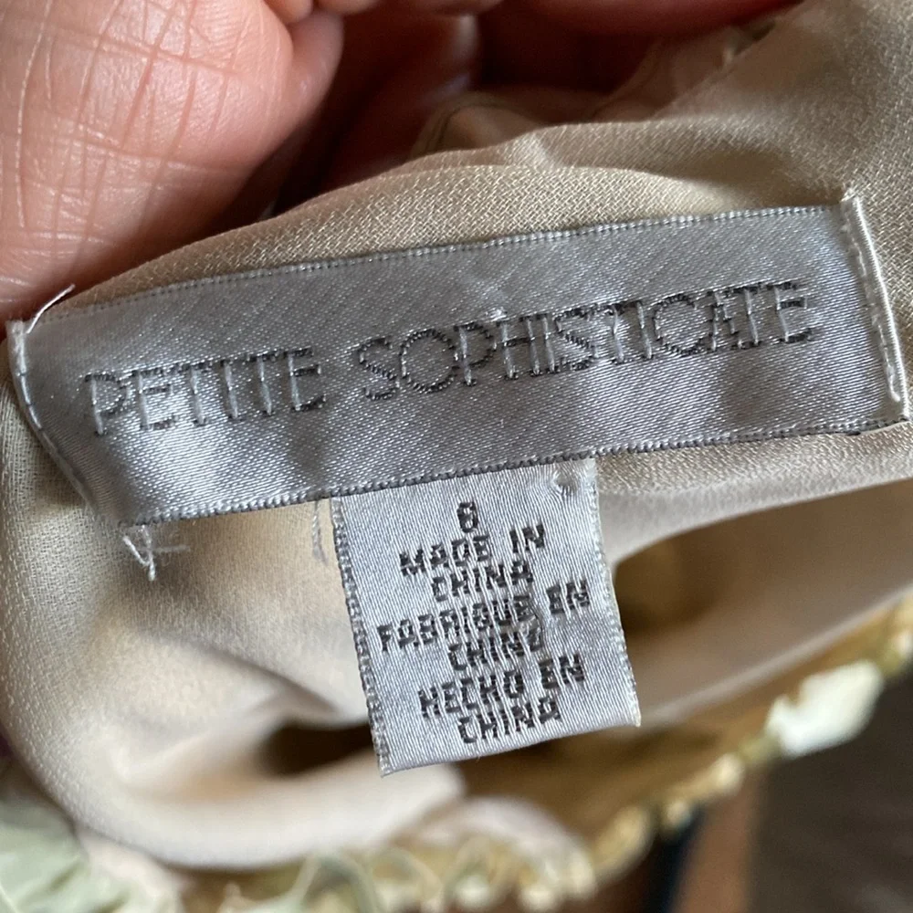 Petite Sophisticate vintage silk dress be - Picture 6 of 7